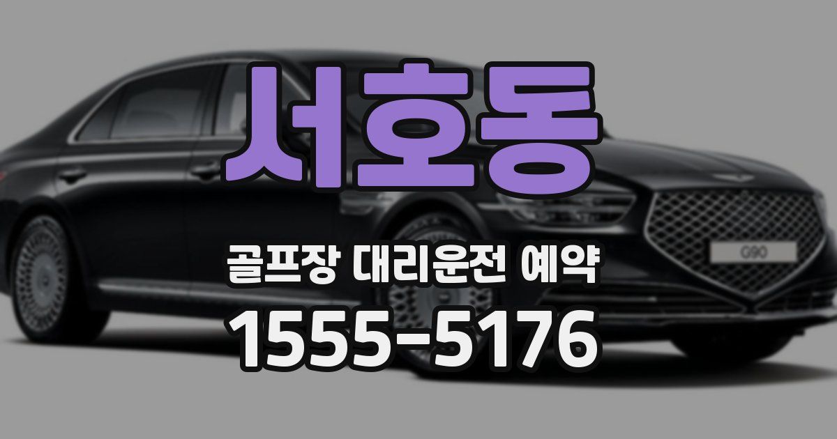 서호동 골프장 대리운전 예약