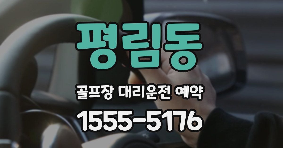 평림동 골프장 대리운전 예약