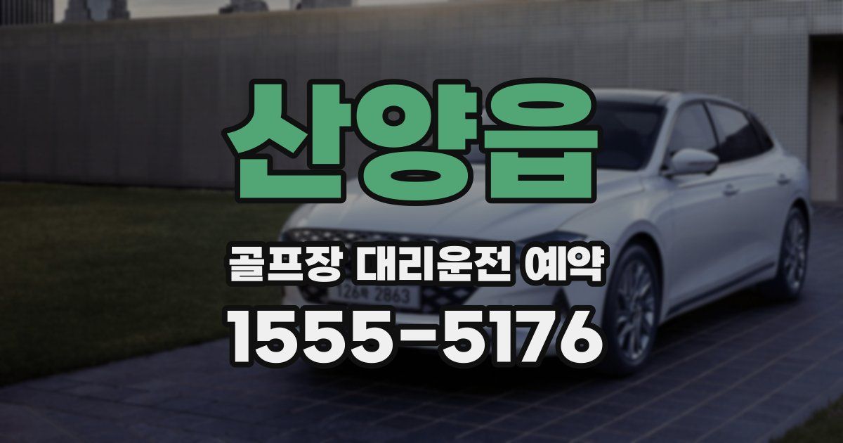 산양읍 골프장 대리운전 예약