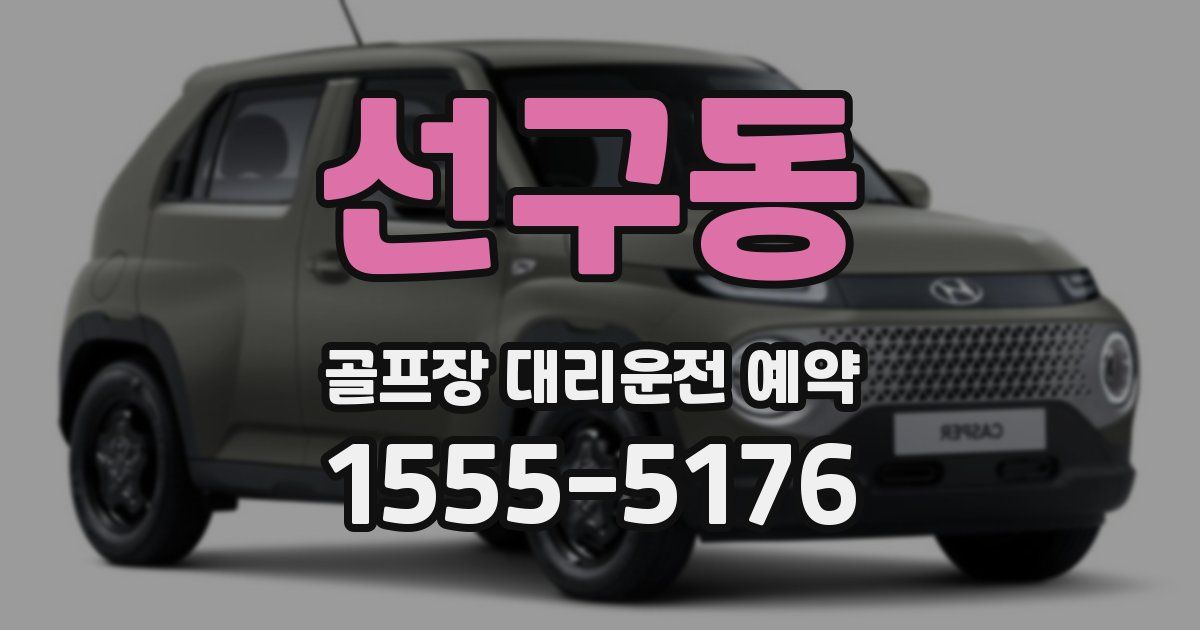 선구동 골프장 대리운전 예약