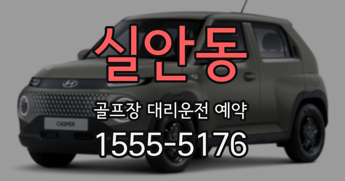 실안동 골프장 대리운전 예약