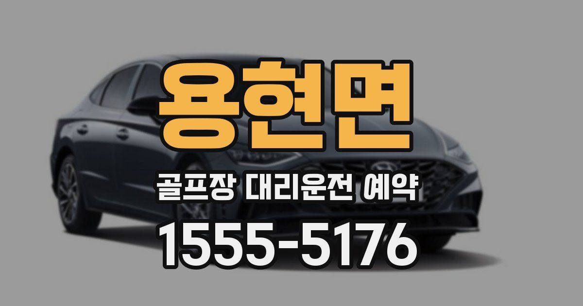 용현면 골프장 대리운전 예약
