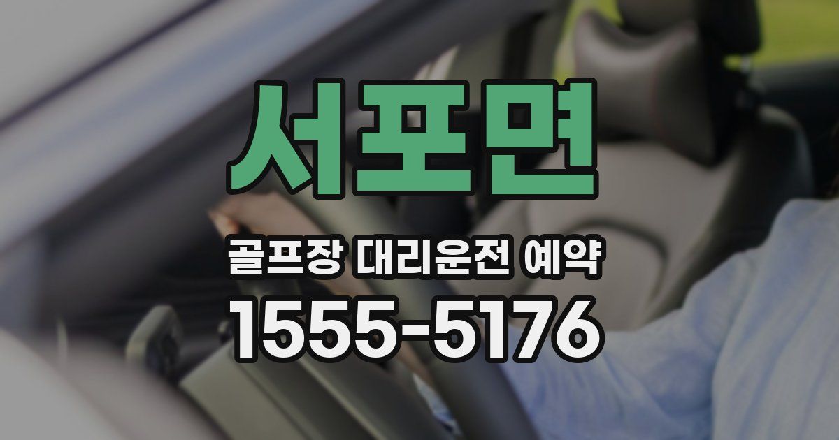 서포면 골프장 대리운전 예약