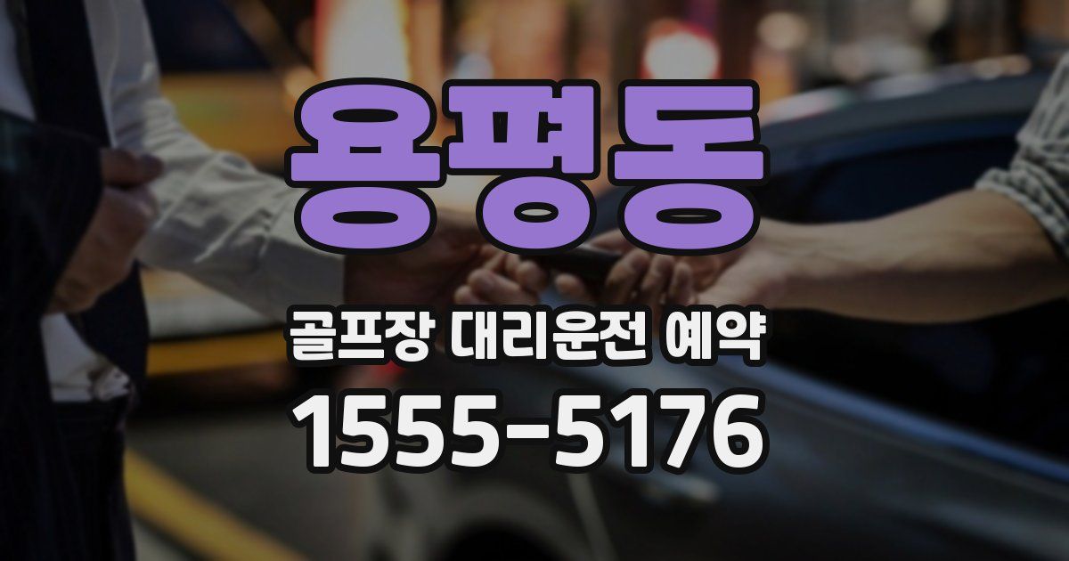 용평동 골프장 대리운전 예약