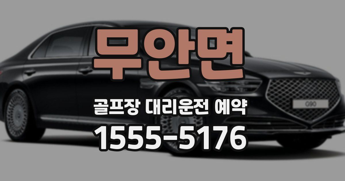 무안면 골프장 대리운전 예약