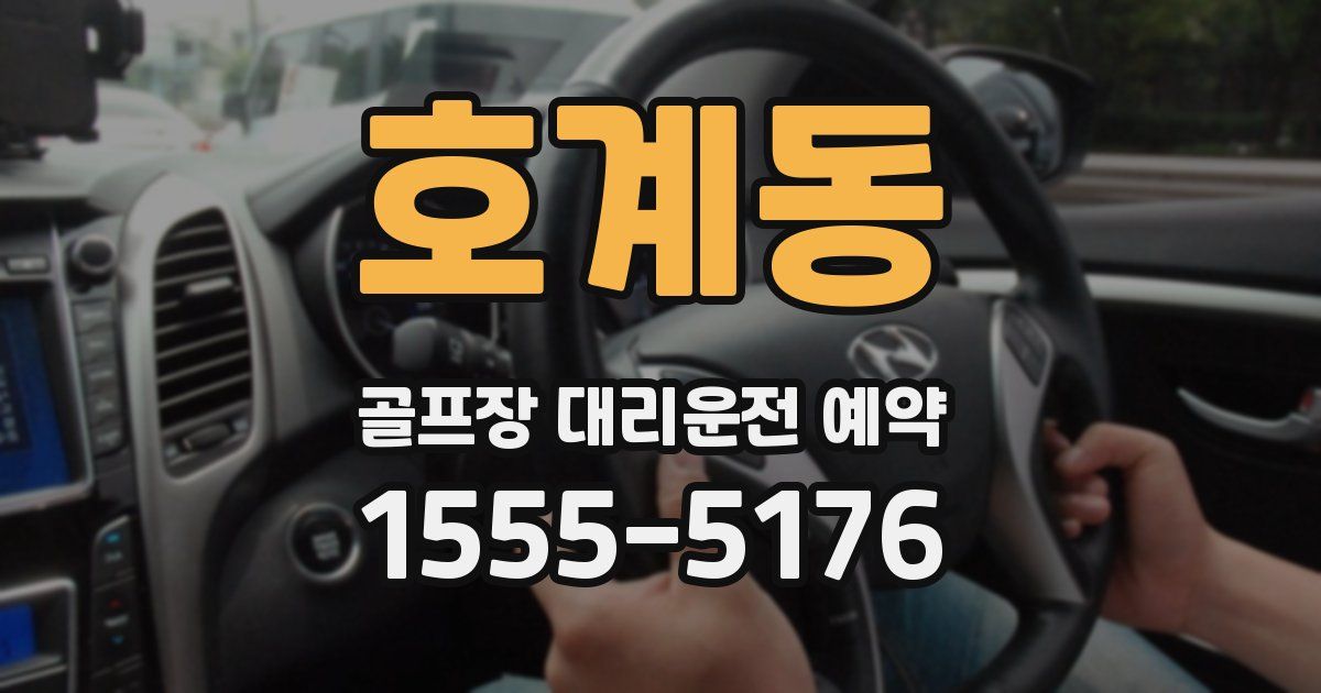 호계동 골프장 대리운전 예약