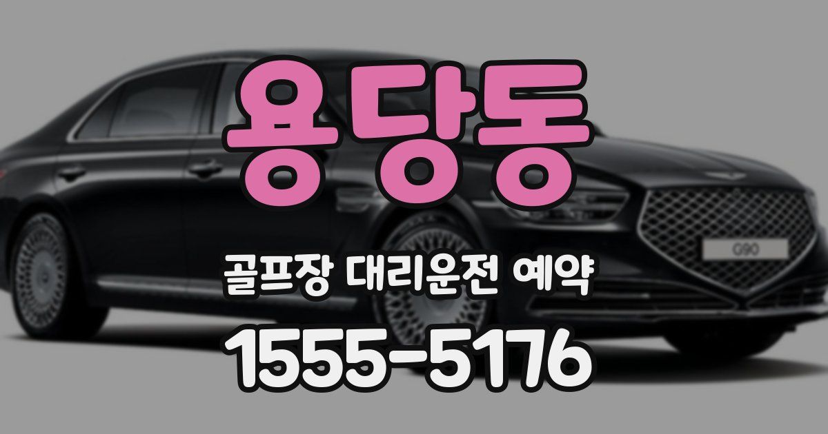 용당동 골프장 대리운전 예약