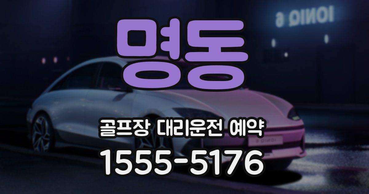 명동 골프장 대리운전 예약