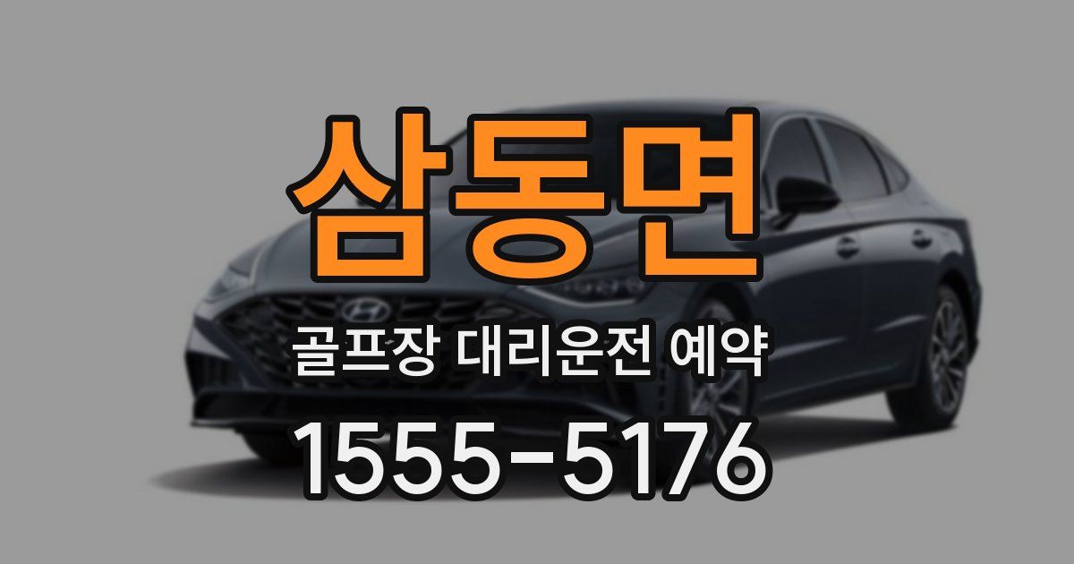 삼동면 골프장 대리운전 예약