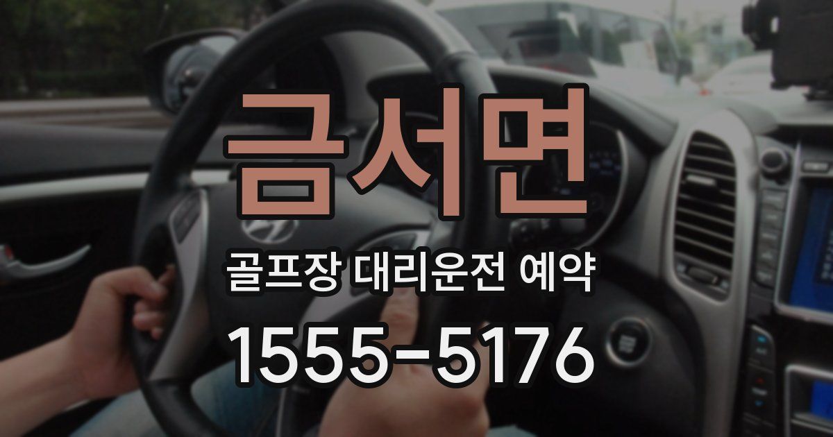 금서면 골프장 대리운전 예약