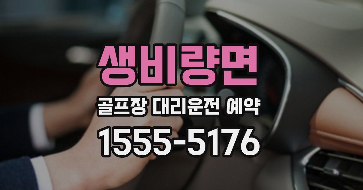 생비량면 골프장 대리운전 예약