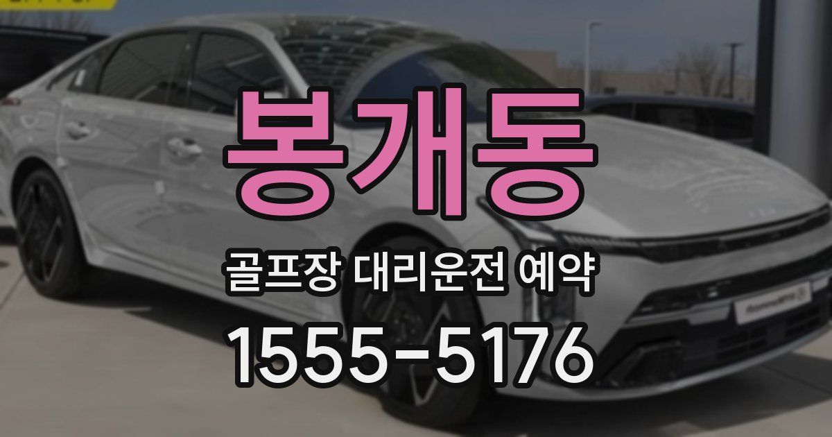 봉개동 골프장 대리운전 예약