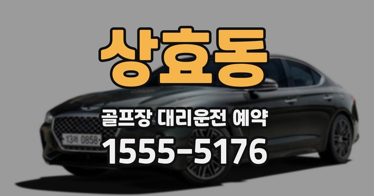 상효동 골프장 대리운전 예약