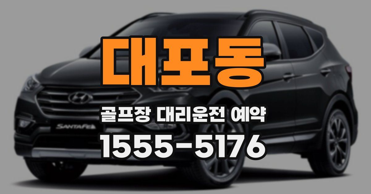 대포동 골프장 대리운전 예약