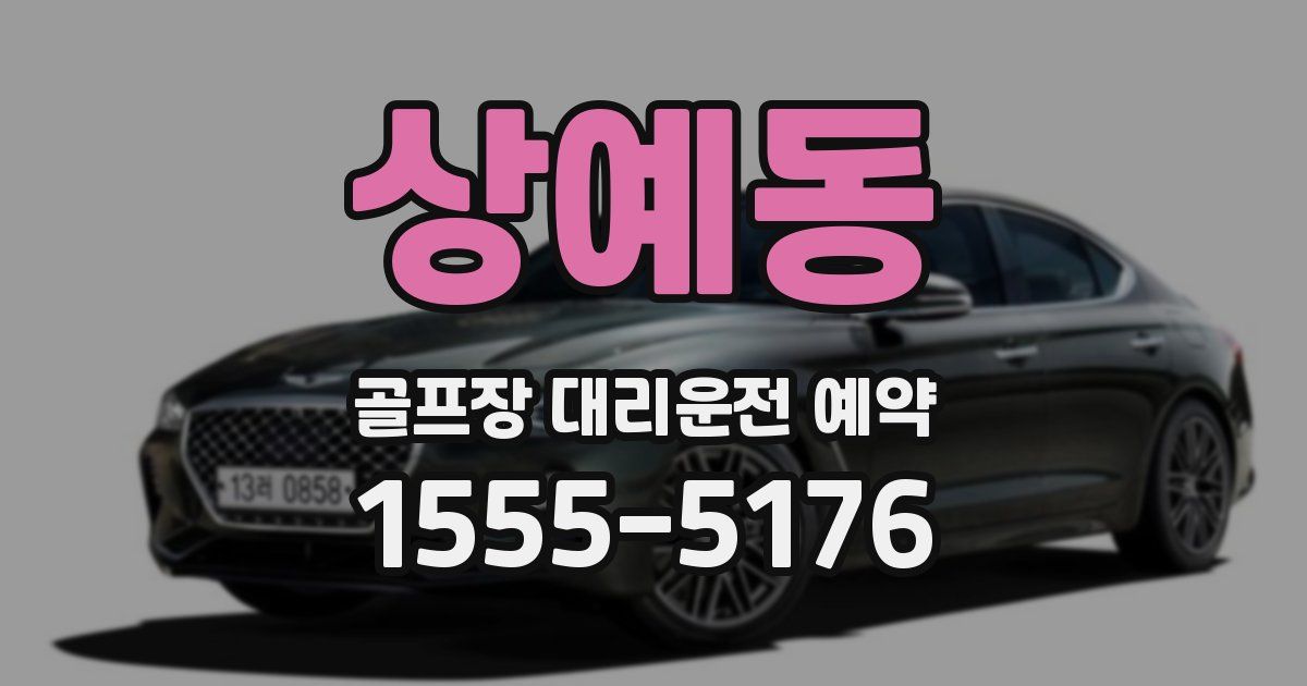 상예동 골프장 대리운전 예약