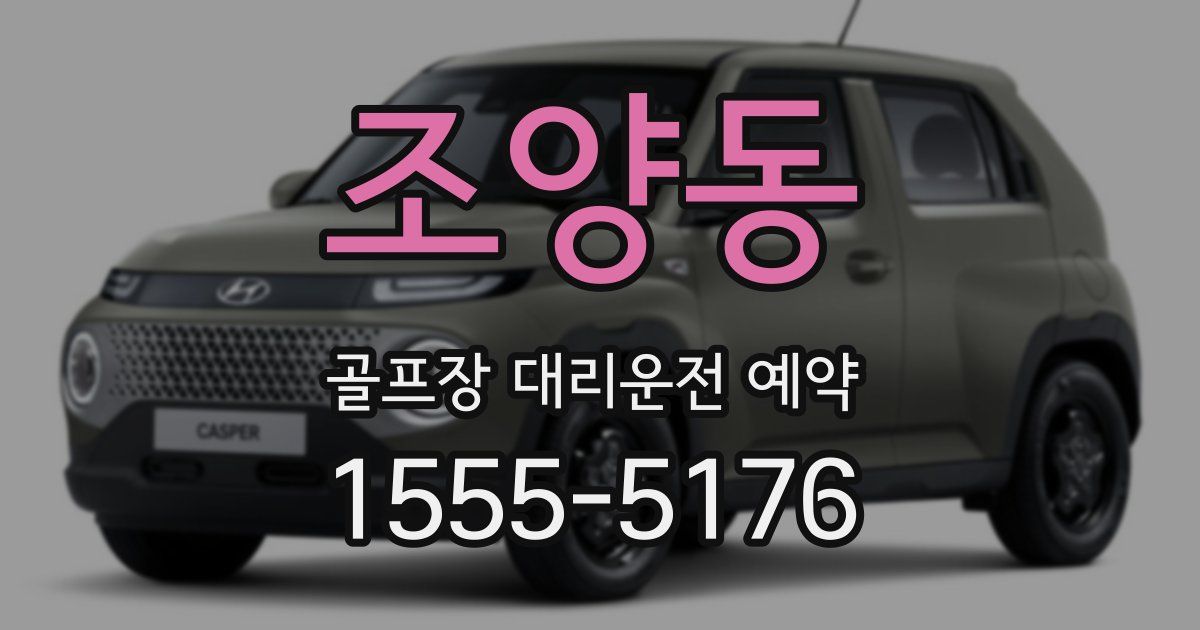 조양동 골프장 대리운전 예약