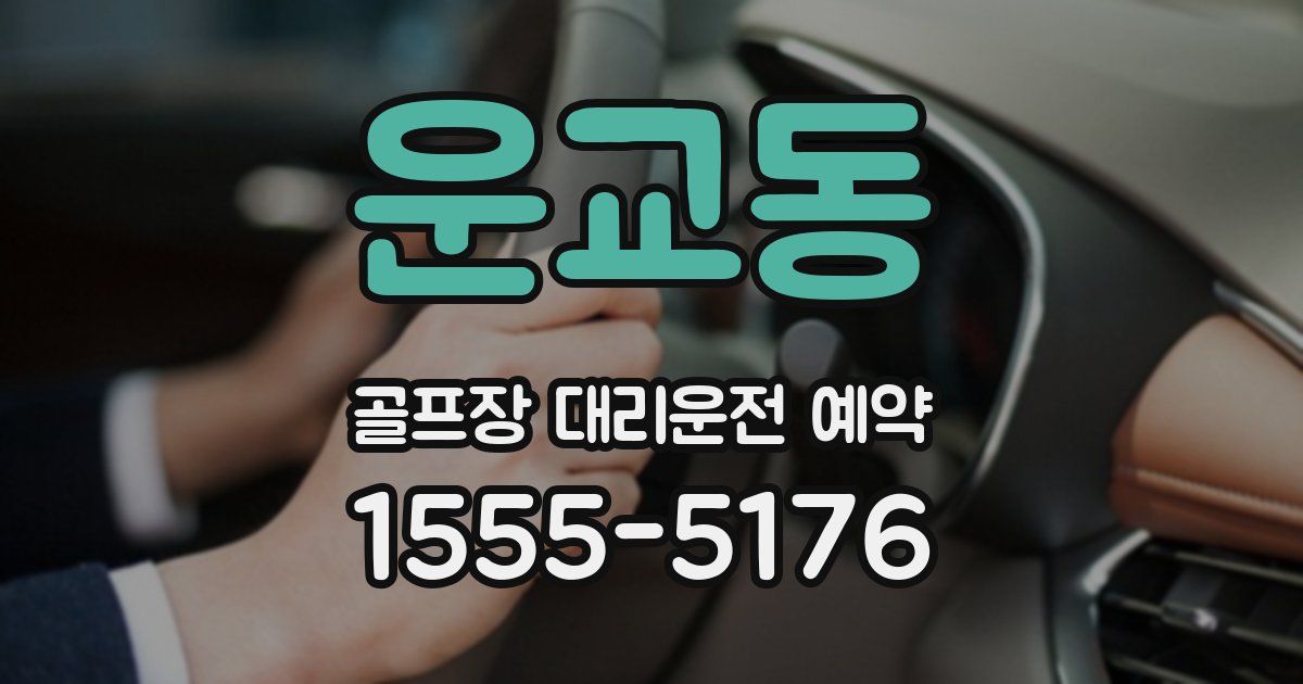 운교동 골프장 대리운전 예약