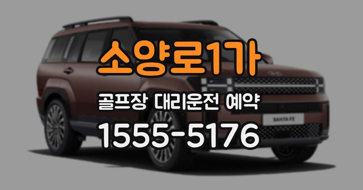 소양로1가 골프장 대리운전 예약