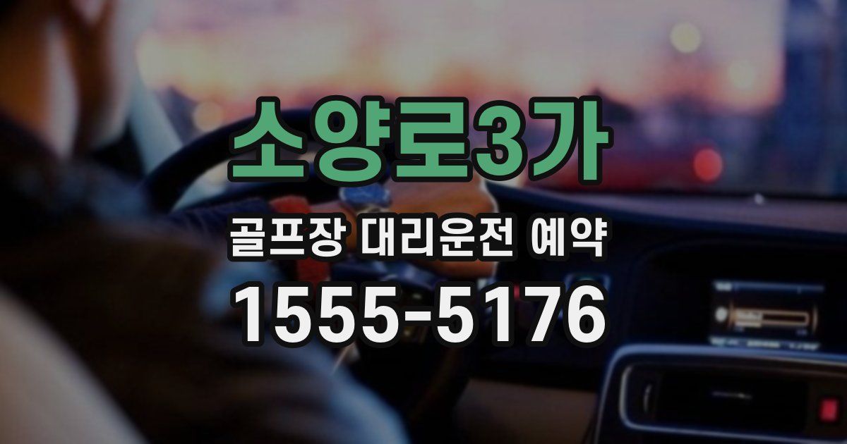 소양로3가 골프장 대리운전 예약