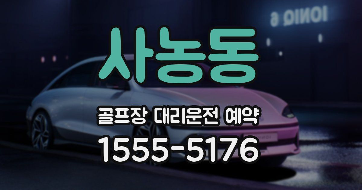 사농동 골프장 대리운전 예약