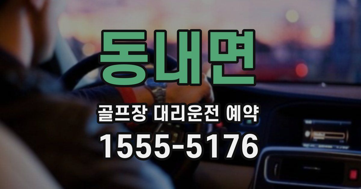동내면 골프장 대리운전 예약