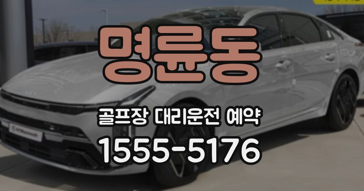 명륜동 골프장 대리운전 예약