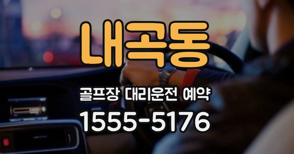 내곡동 골프장 대리운전 예약