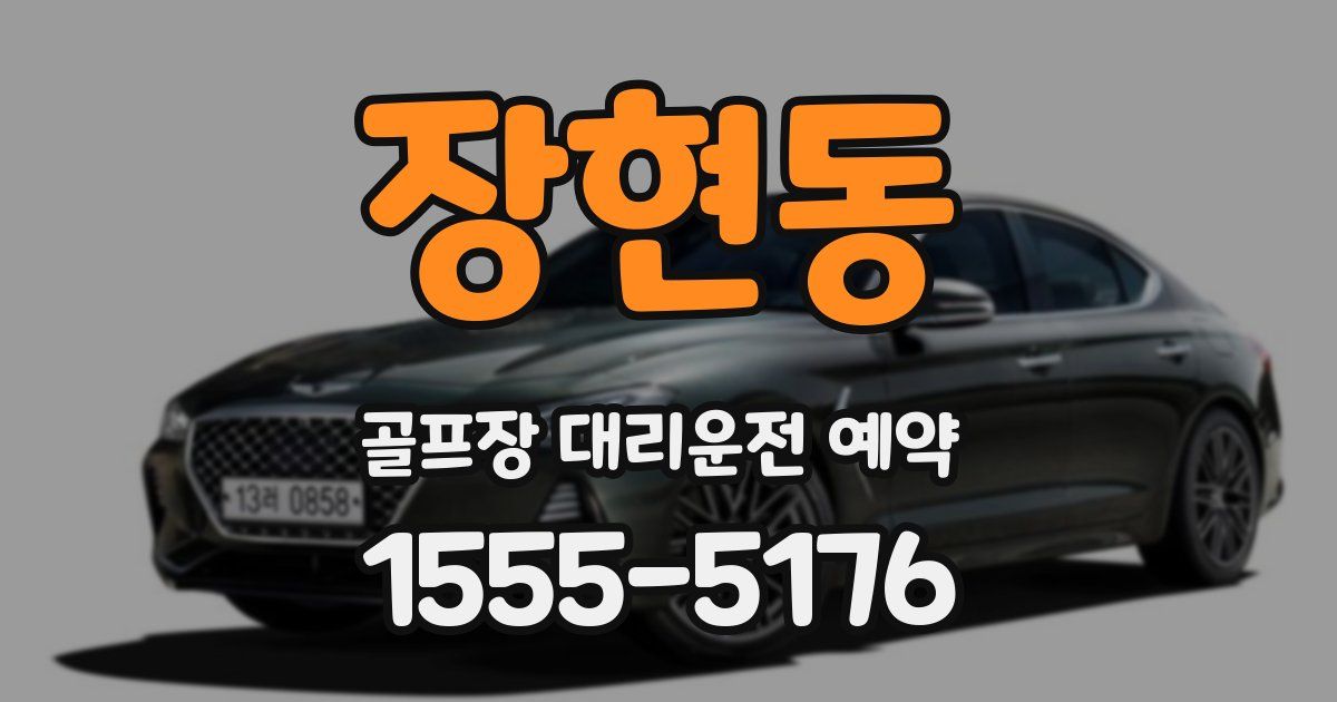 장현동 골프장 대리운전 예약