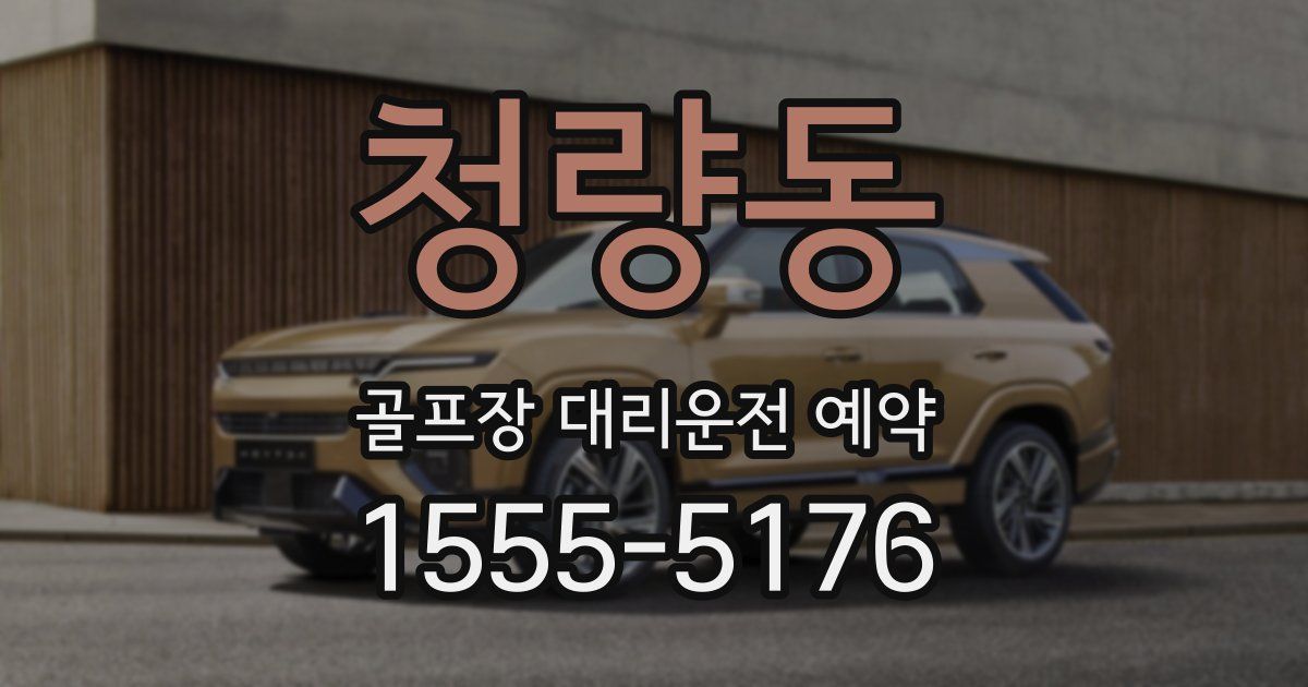 청량동 골프장 대리운전 예약