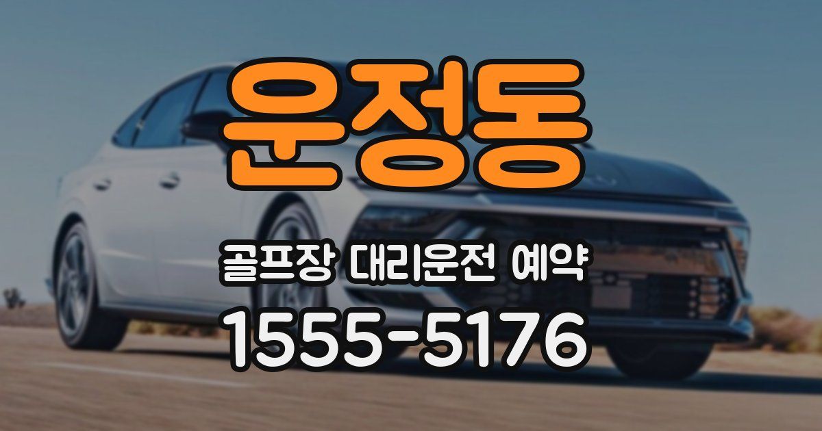 운정동 골프장 대리운전 예약