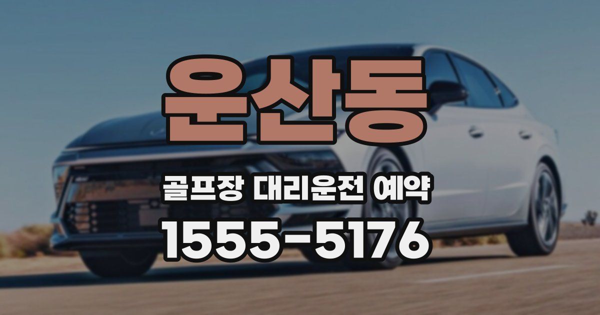 운산동 골프장 대리운전 예약