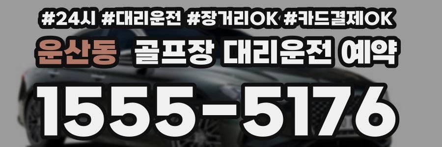 운산동 골프장 대리운전 예약