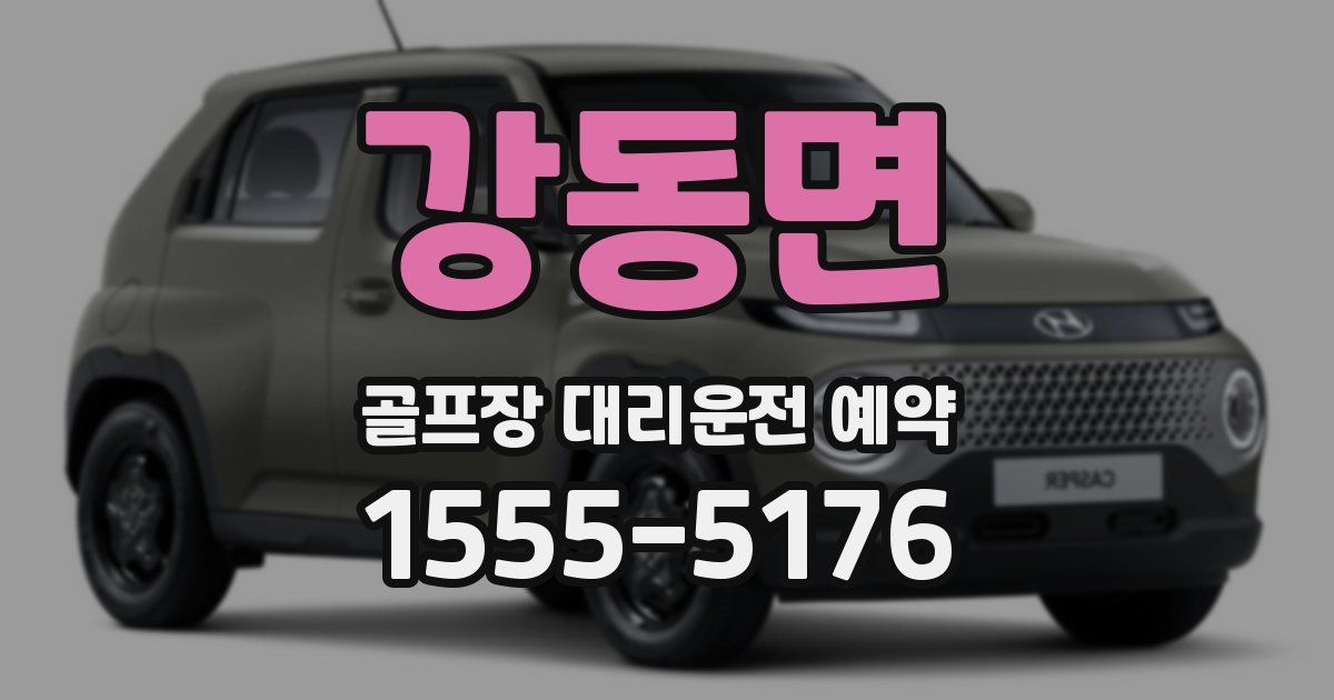 강동면 골프장 대리운전 예약