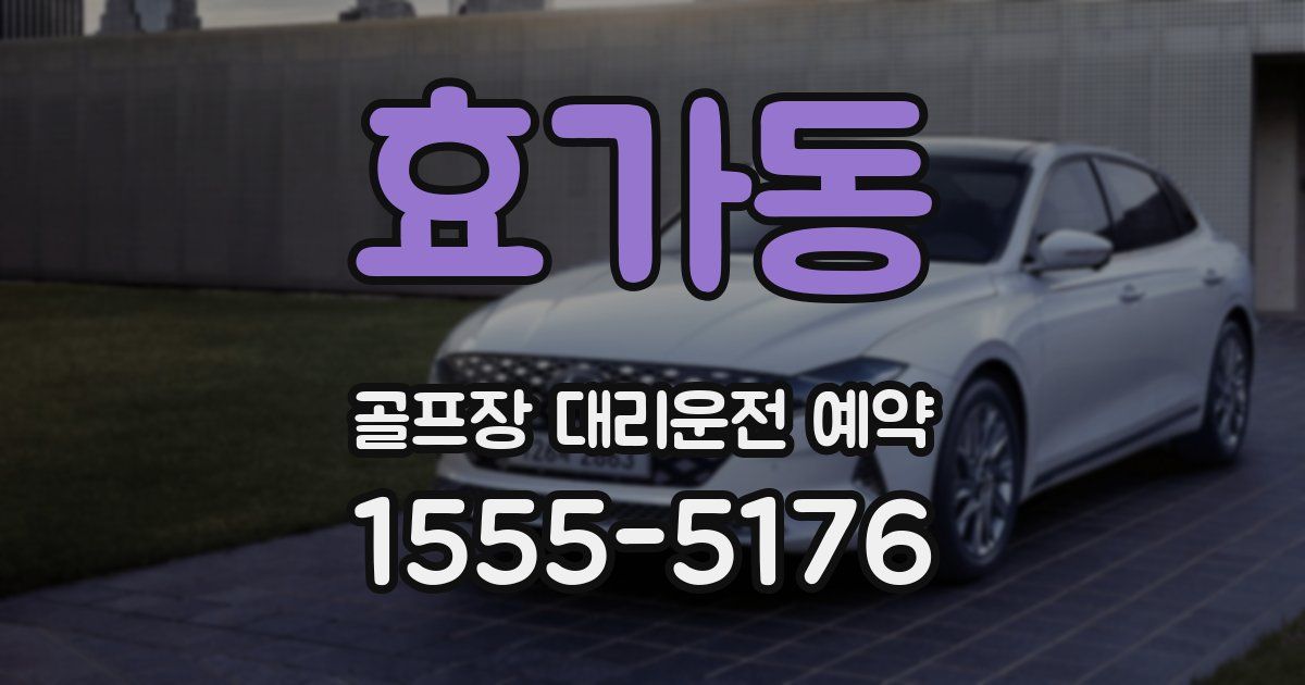 효가동 골프장 대리운전 예약