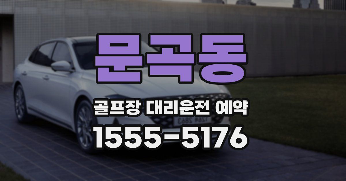 문곡동 골프장 대리운전 예약