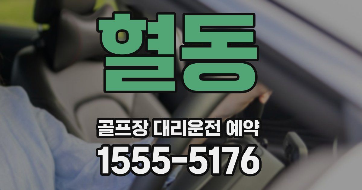 혈동 골프장 대리운전 예약