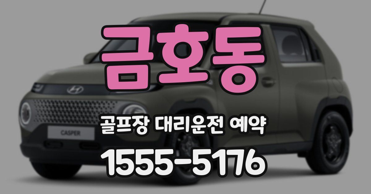 금호동 골프장 대리운전 예약