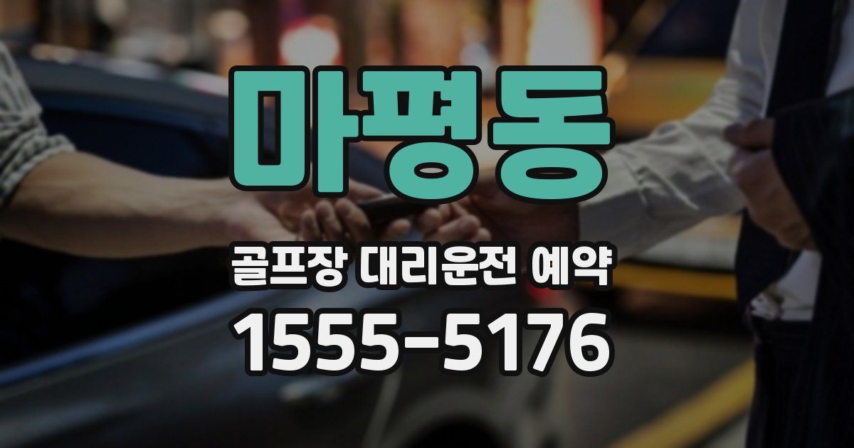 마평동 골프장 대리운전 예약