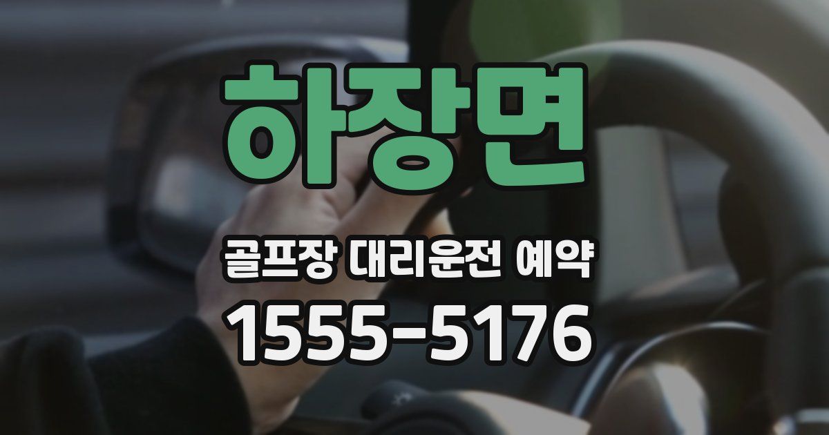 하장면 골프장 대리운전 예약