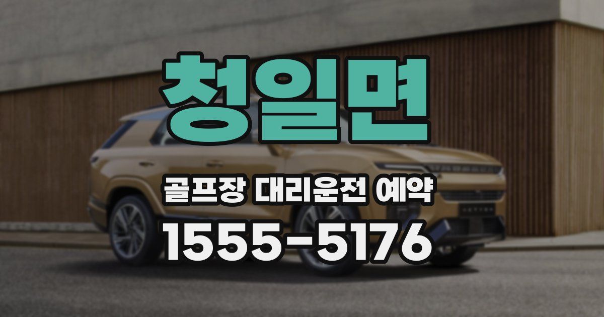 청일면 골프장 대리운전 예약