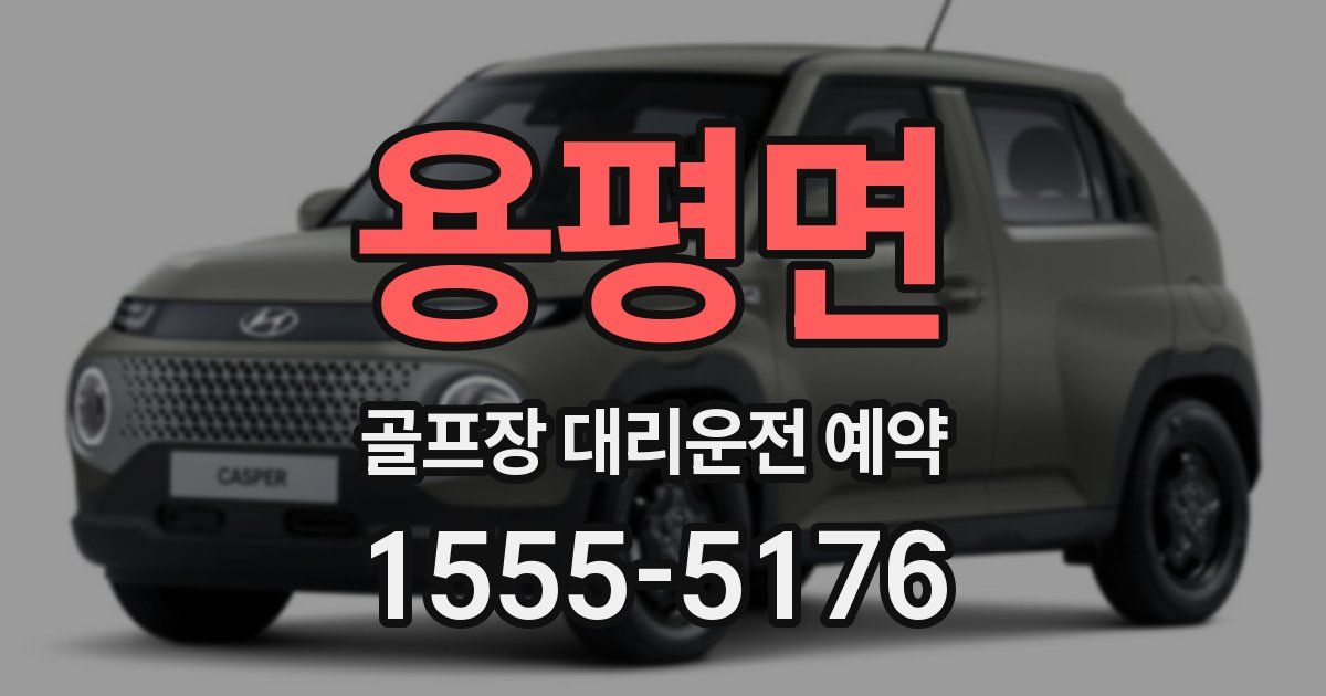 용평면 골프장 대리운전 예약