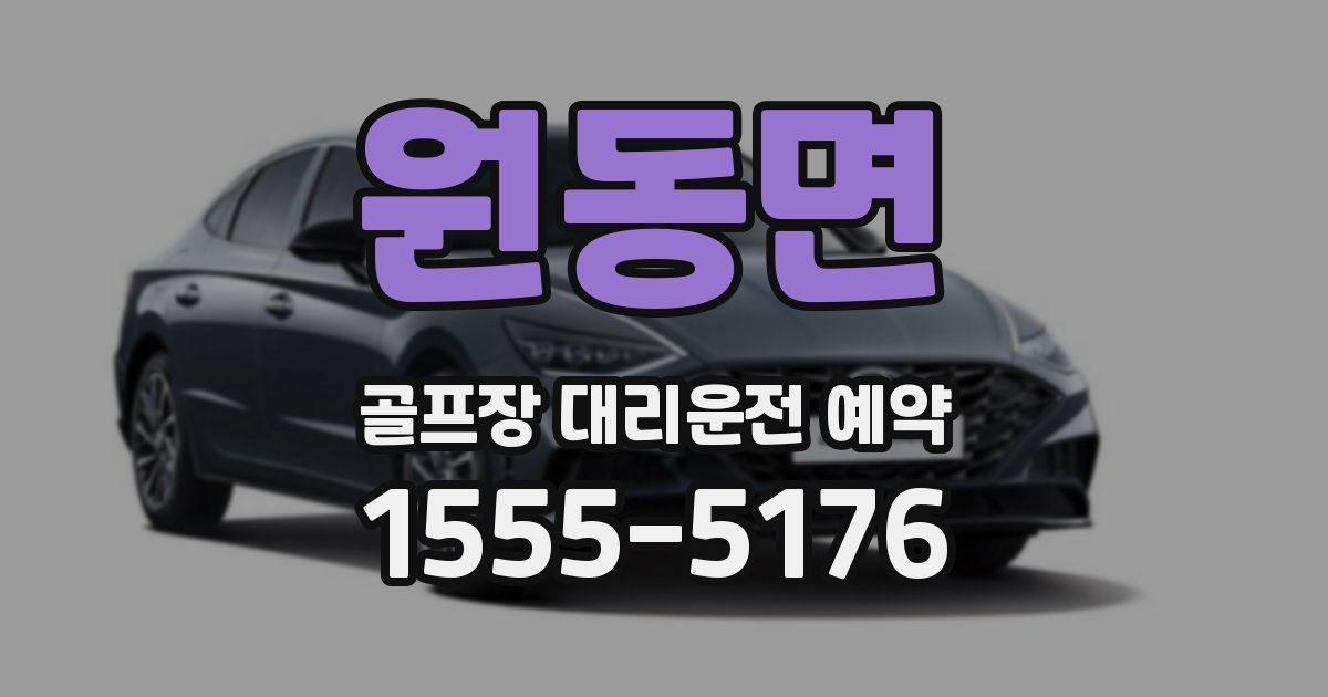 원동면 골프장 대리운전 예약
