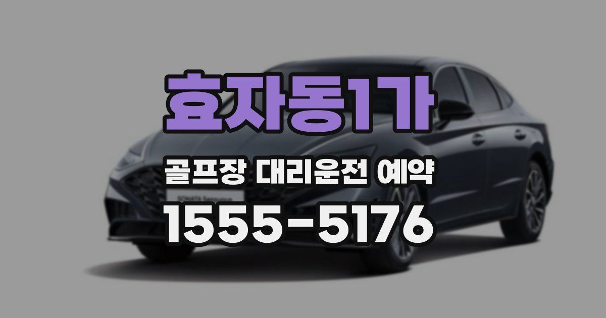 효자동1가 골프장 대리운전 예약