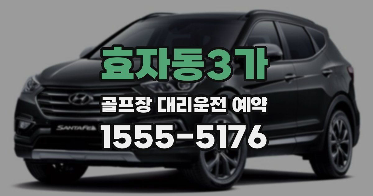 효자동3가 골프장 대리운전 예약