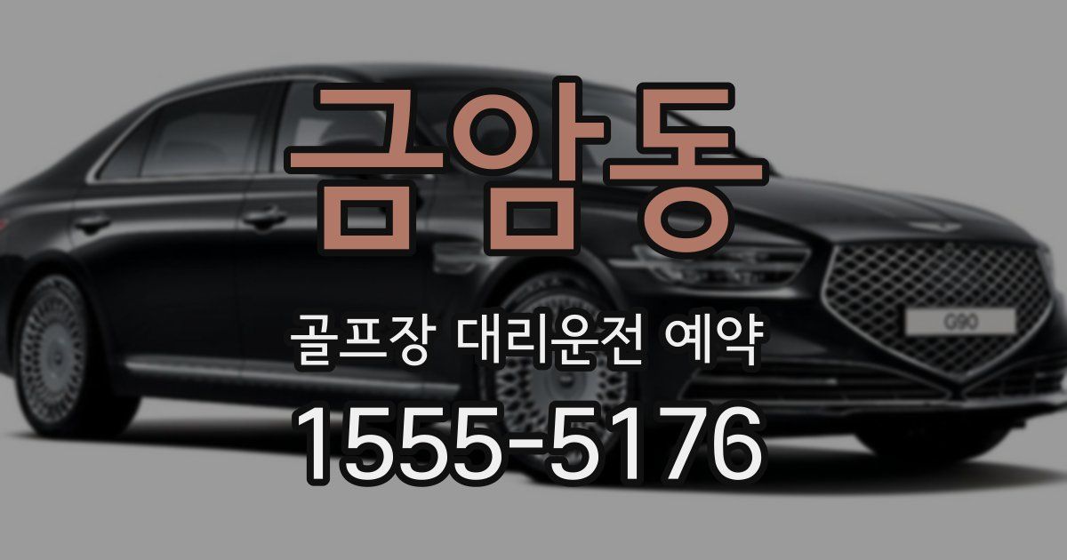 금암동 골프장 대리운전 예약