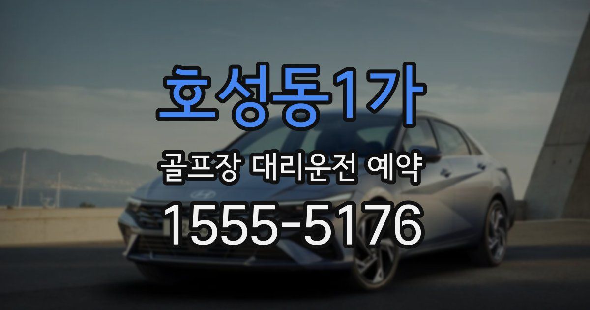 호성동1가 골프장 대리운전 예약