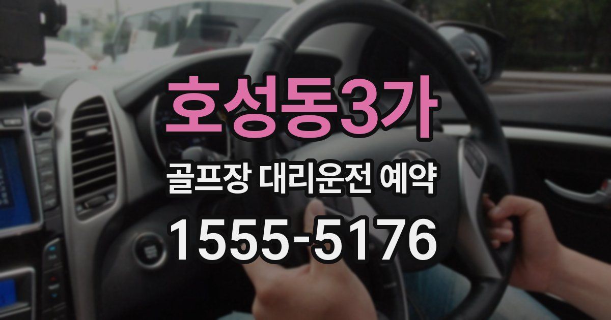 호성동3가 골프장 대리운전 예약