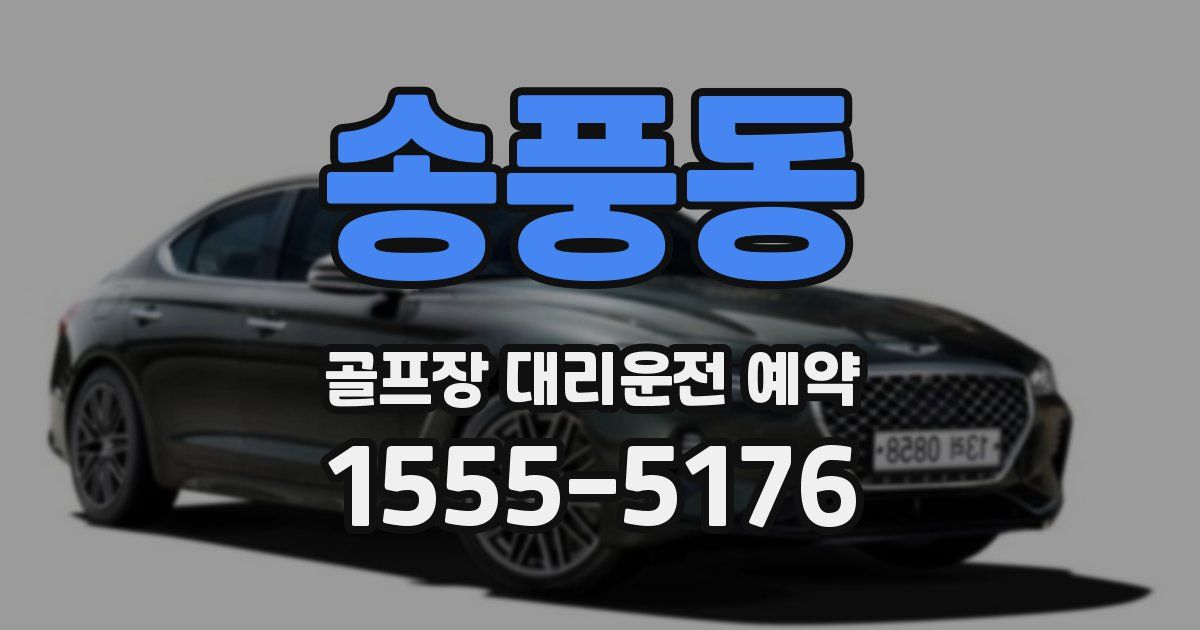 송풍동 골프장 대리운전 예약