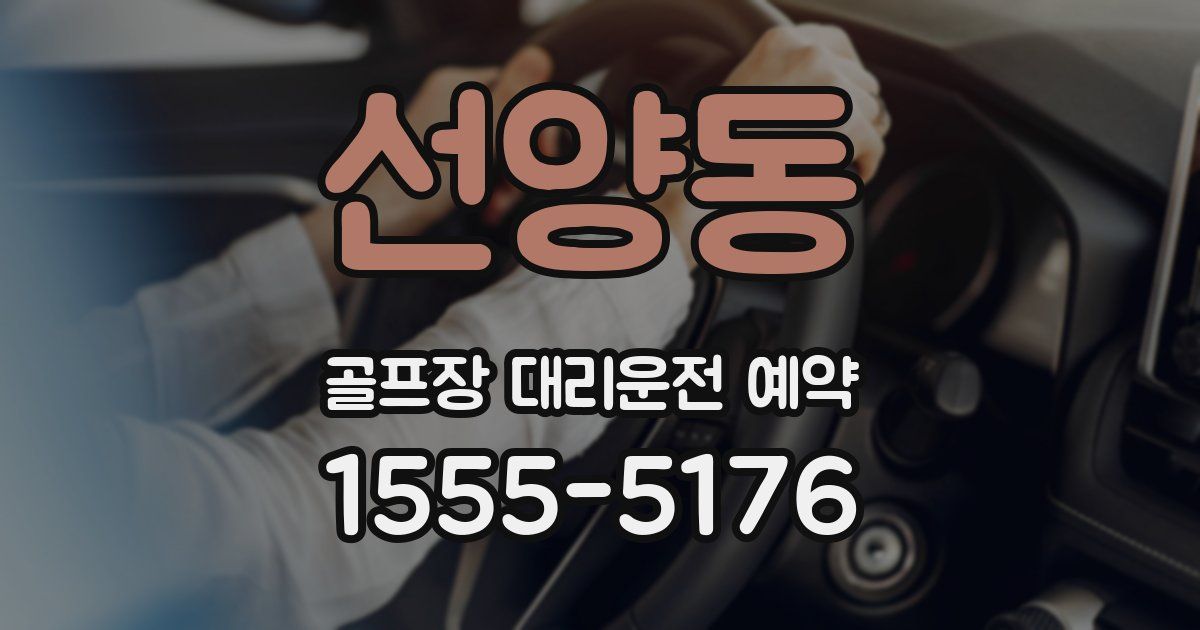 선양동 골프장 대리운전 예약