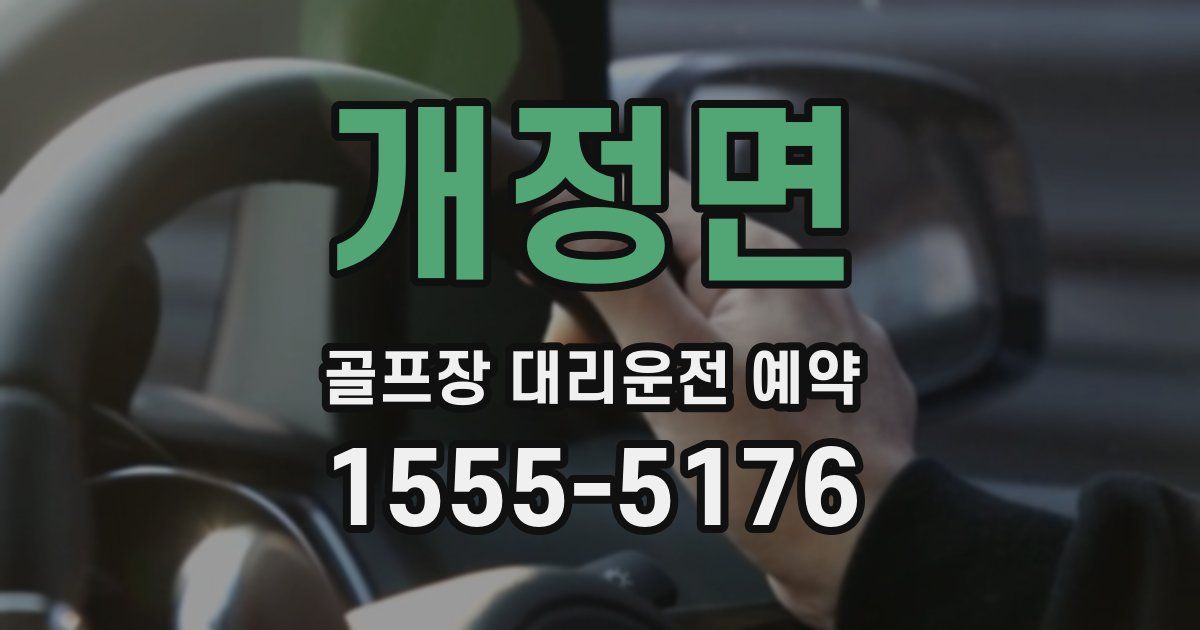 개정면 골프장 대리운전 예약